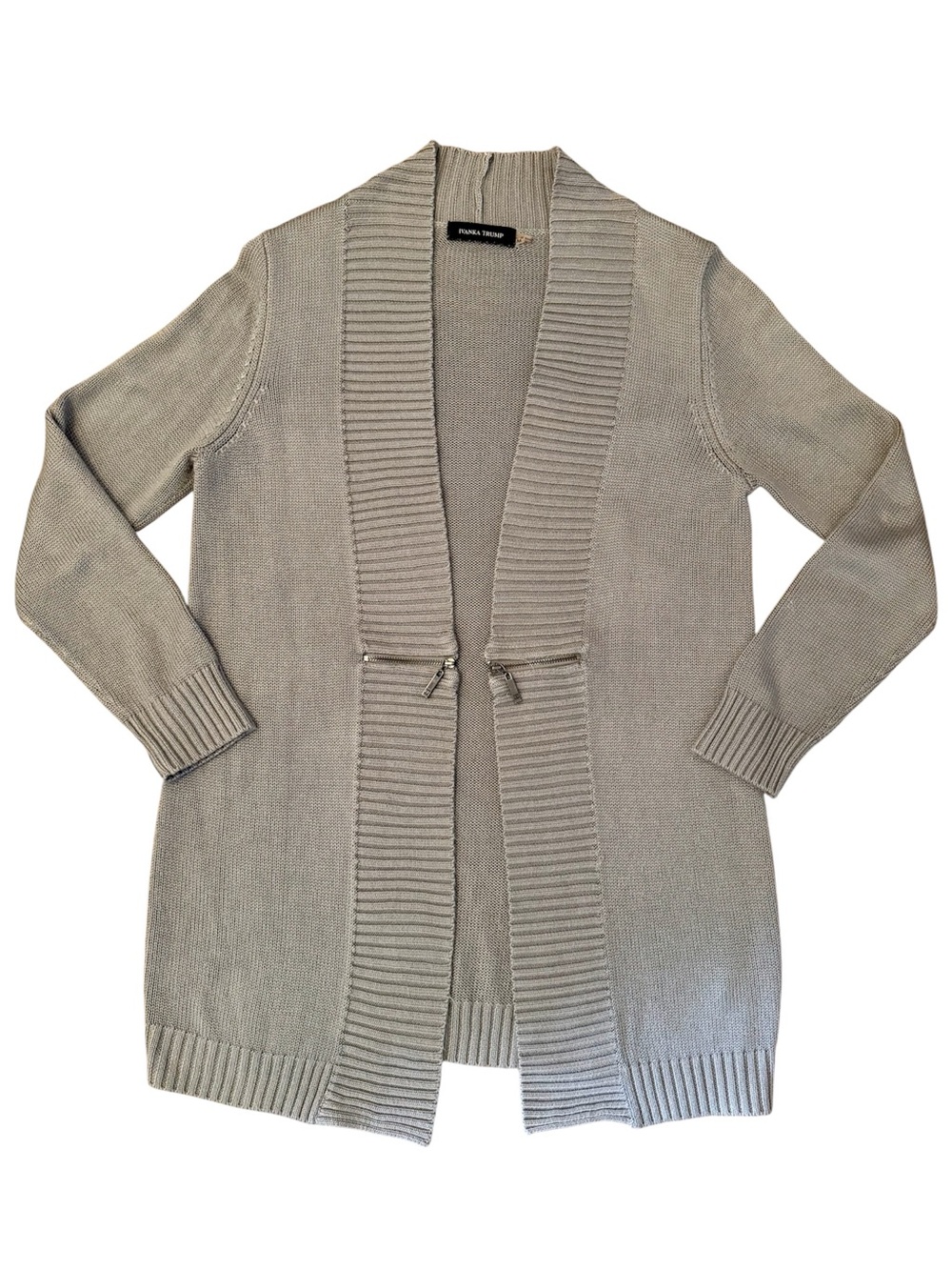 Ivanka Trump Lightweight Shawl Collar Cardigan Sweater M Workwear Office Layer